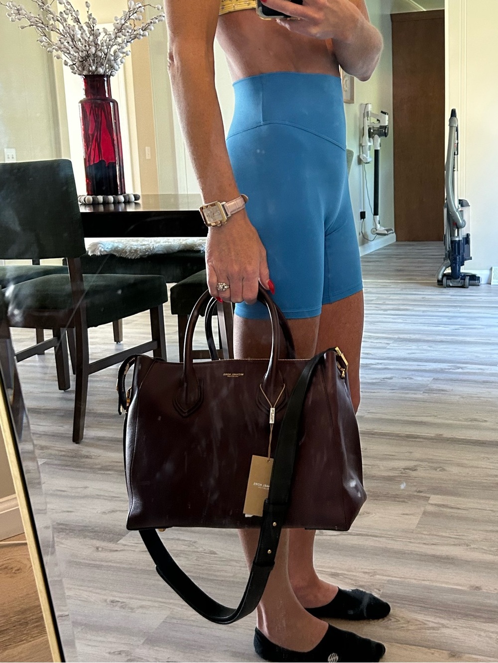 Michael Kors COLLECTION Helena CALF Leather Satchel with Gold-Tone Hardware - Picture 15 of 16